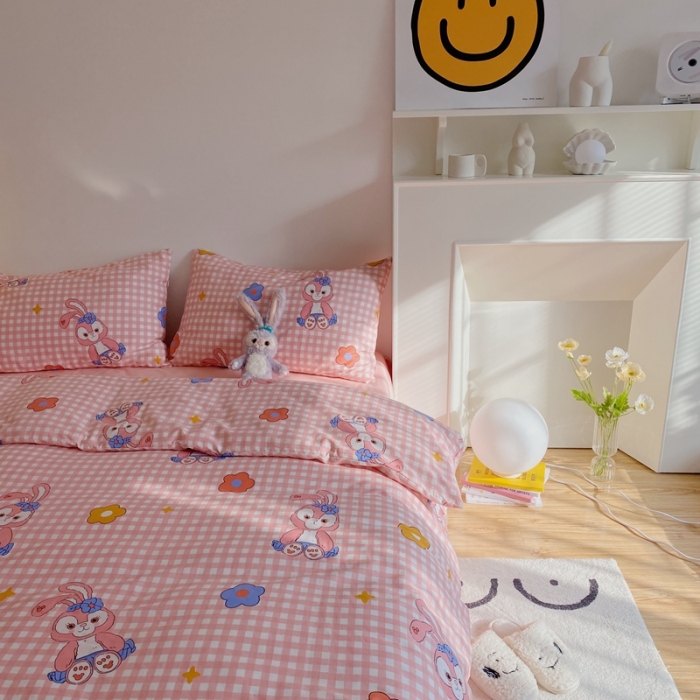 91家纺网 家纺一手货源 找家纺 星期八 2021新款13372你好春天系列四件套 星黛露