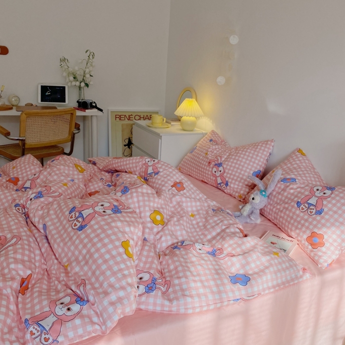 91家纺网 家纺一手货源 找家纺 星期八 2021新款13372你好春天系列四件套 星黛露