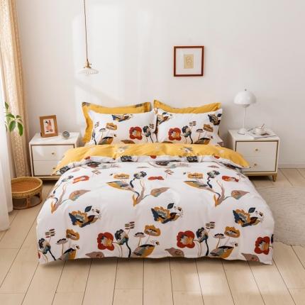 91家纺网 家纺一手货源 找家纺 （总）星期三 2021新款全棉13372花型单被套（加老板微信有会员价）