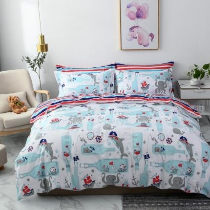 91家纺网 家纺一手货源 找家纺 （总）星期三 2021新款全棉13372花型单被套（加老板微信有会员价）