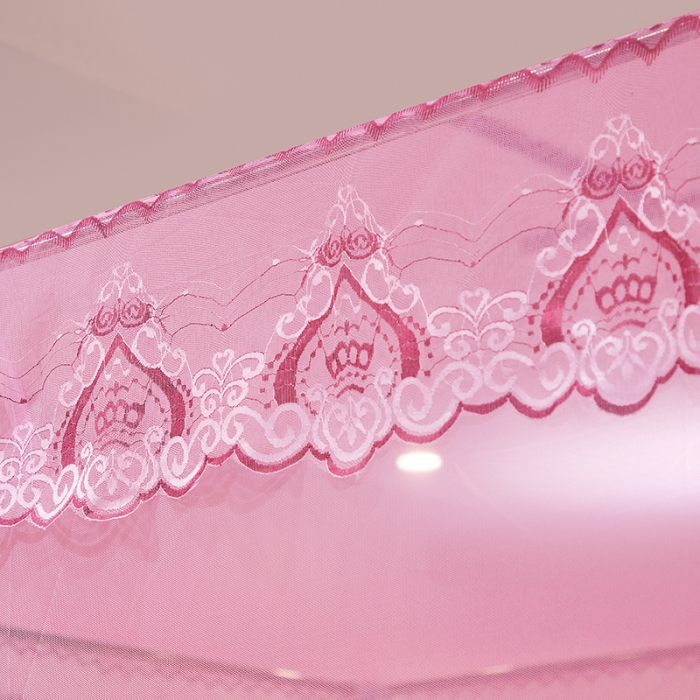 91家纺网 家纺一手货源 找家纺 雪姿 2023新款跑量坐床蚊帐 粉色