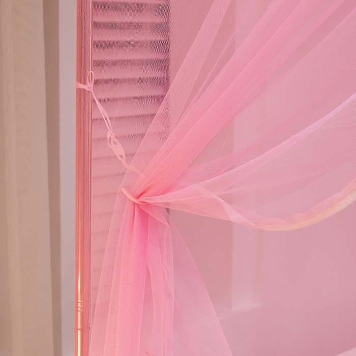 91家纺网 家纺一手货源 找家纺 雪姿 2023新款跑量坐床蚊帐 粉色