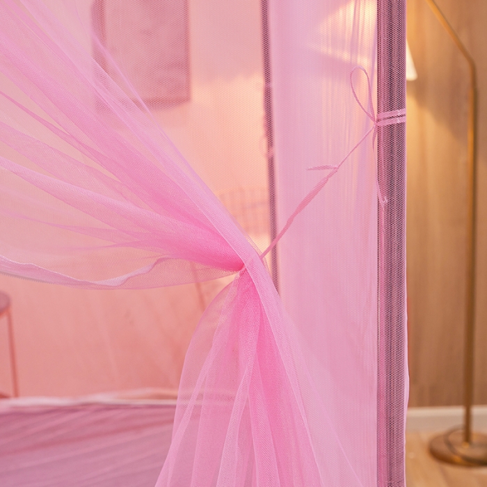 91家纺网 家纺一手货源 找家纺 雪姿 2023新款跑量坐床蚊帐 粉色