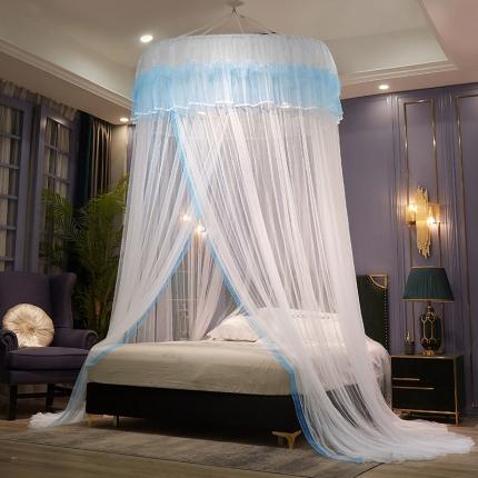 91家纺网 家纺一手货源 找家纺 雪姿 2023新款吊顶8个颜色蚊帐 茹梦-白色