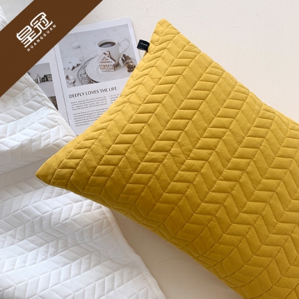 91家纺网 家纺一手货源 找家纺 全棉水洗棉夹棉枕套绗缝加厚枕头套可水洗简约酒店枕巾