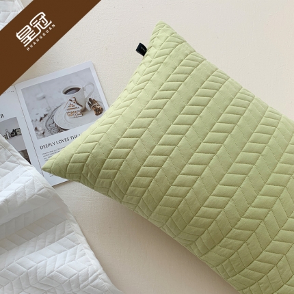 91家纺网 家纺一手货源 找家纺 全棉水洗棉夹棉枕套绗缝加厚枕头套可水洗简约酒店枕巾