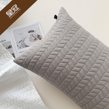 91家纺网 家纺一手货源 找家纺 全棉水洗棉夹棉枕套绗缝加厚枕头套可水洗简约酒店枕巾