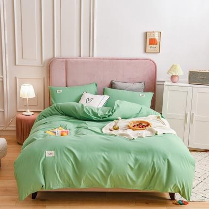 91家纺网 家纺一手货源 找家纺 （总）秋艳家纺 2023新款秦至棉纯色双拼四件套