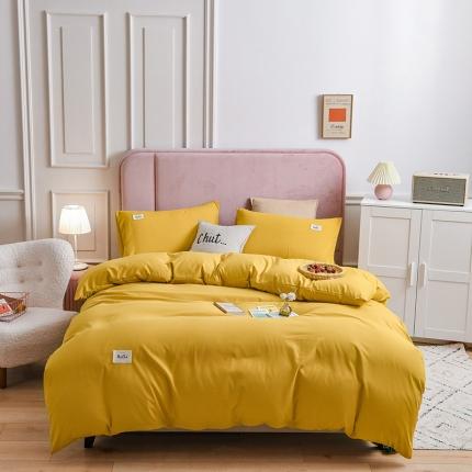 91家纺网 家纺一手货源 找家纺 （总）秋艳家纺 2023新款秦至棉纯色双拼四件套