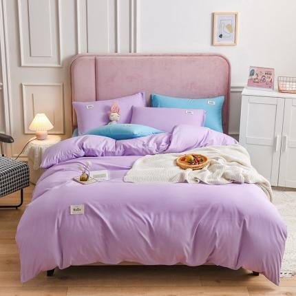 91家纺网 家纺一手货源 找家纺 （总）秋艳家纺 2023新款秦至棉纯色双拼四件套