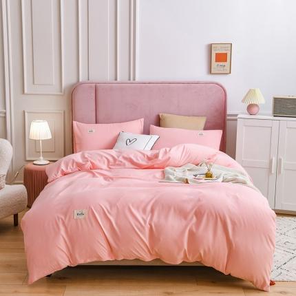 91家纺网 家纺一手货源 找家纺 （总）秋艳家纺 2023新款秦至棉纯色双拼四件套