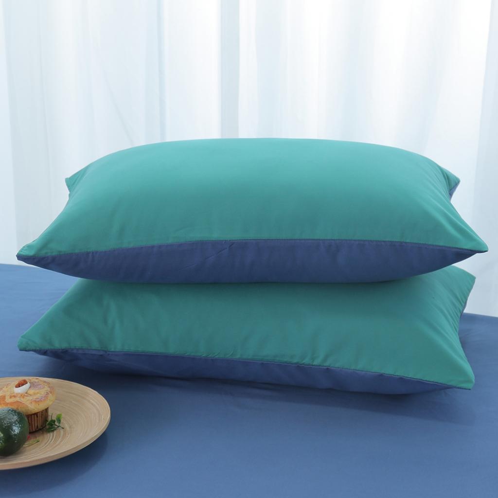 91家纺网 家纺一手货源 找家纺 秋艳家纺 2023新款秦至棉纯色双拼四件套 墨绿+深蓝