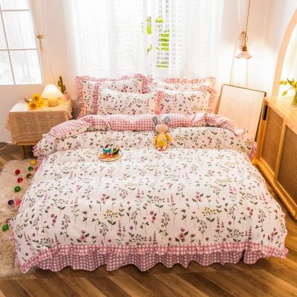 91家纺网 家纺一手货源 找家纺 （总）秋艳家纺 2023新款荷叶边韩版四件套