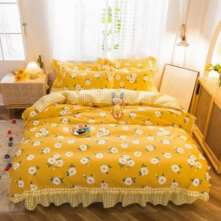 91家纺网 家纺一手货源 找家纺 （总）秋艳家纺 2023新款荷叶边韩版四件套