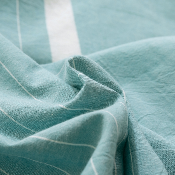 91家纺网 家纺一手货源 找家纺 简色坊 2023新款全棉水洗棉四件套 时尚条纹-兰