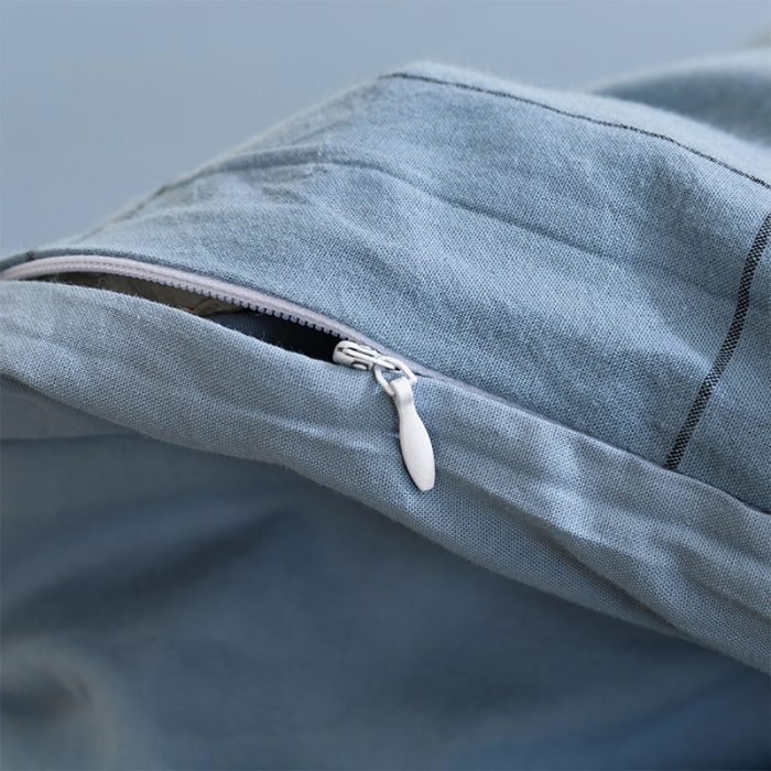 91家纺网 家纺一手货源 找家纺 简色坊 2023新款全棉水洗棉单品被套 青春格调-蓝