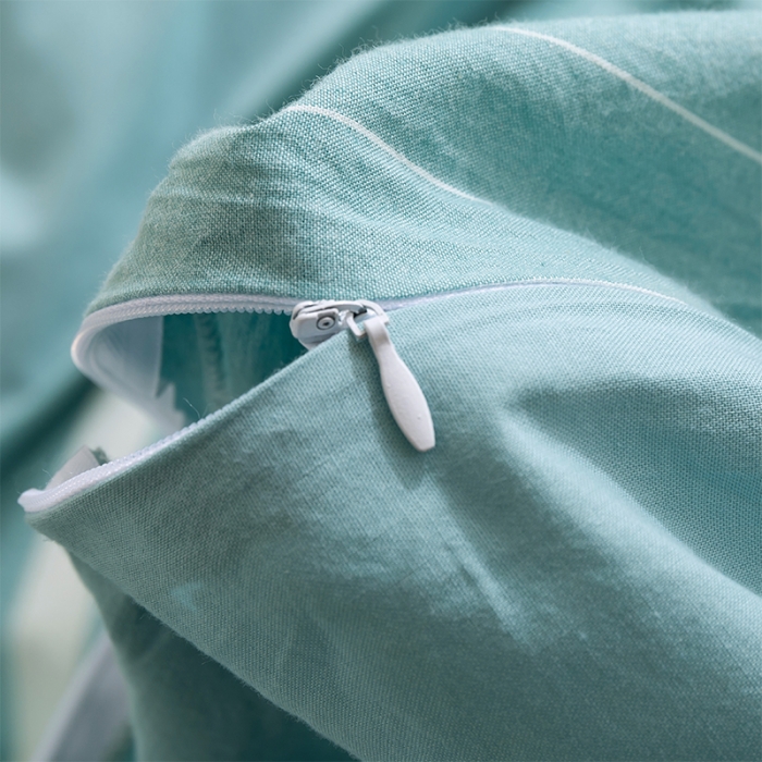 91家纺网 家纺一手货源 找家纺 简色坊 2023新款全棉水洗棉单品被套 时尚条纹-兰