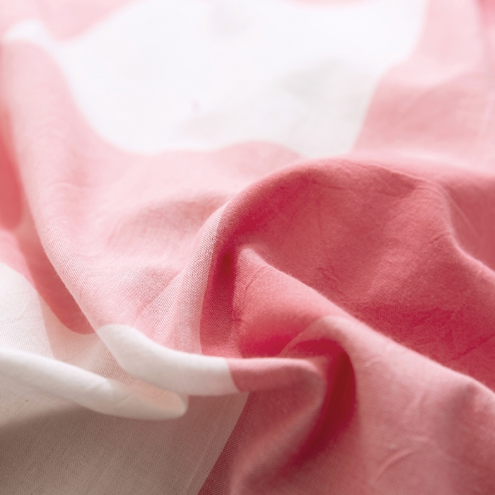 91家纺网 家纺一手货源 找家纺 简色坊 2023新款全棉水洗棉单品被套 优雅格调-粉