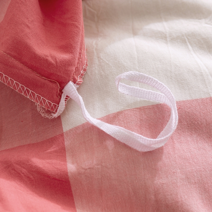 91家纺网 家纺一手货源 找家纺 简色坊 2023新款全棉水洗棉单品被套 优雅格调-粉