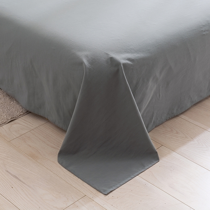 91家纺网 家纺一手货源 找家纺 简色坊 2023新款全棉水洗棉单品床单 灰小格