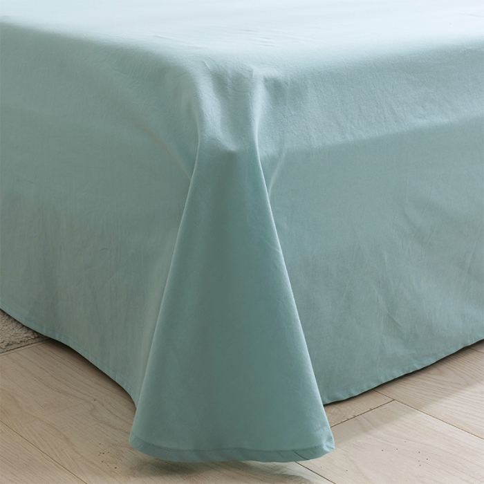 91家纺网 家纺一手货源 找家纺 简色坊 2023新款全棉水洗棉单品床单 时尚条纹-兰