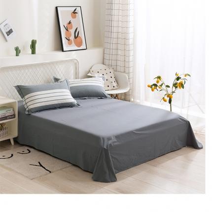 简色坊 2023新款全棉水洗棉单品床单 英伦格调