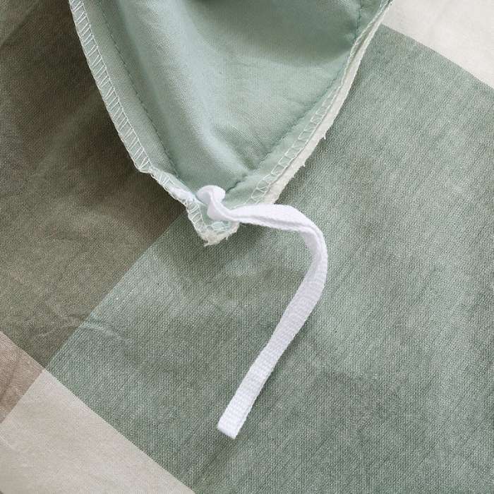 91家纺网 家纺一手货源 找家纺 简色坊 2023新款全棉水洗棉单品床单 优雅格调-绿