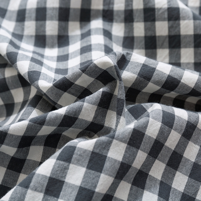 91家纺网 家纺一手货源 找家纺 简色坊 2023新款全棉水洗棉单品枕套一只 灰小格