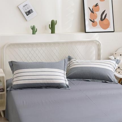 简色坊 2023新款全棉水洗棉单品枕套一只 英伦格调