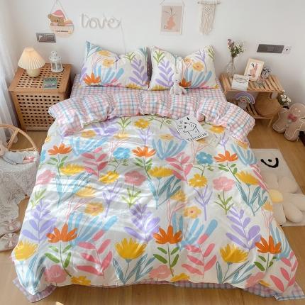 （总）沐棉 2021新款全棉小清新四件套花花系列