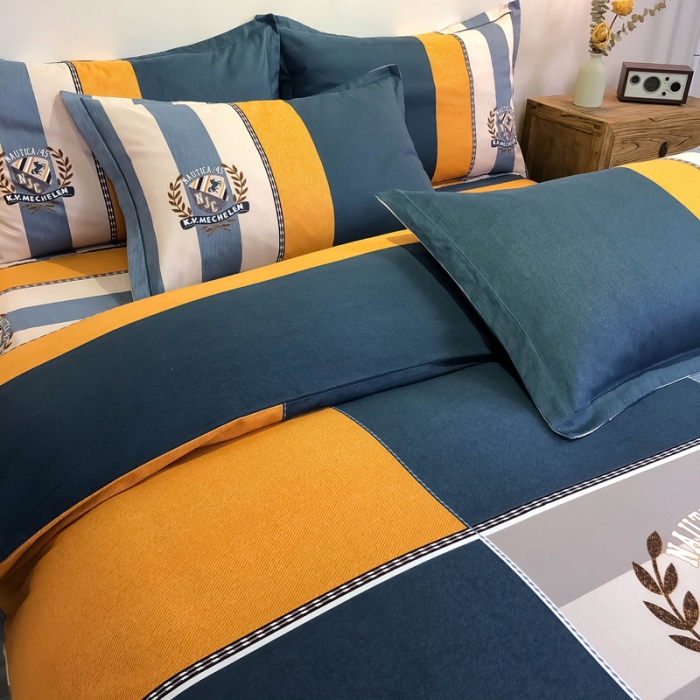 91家纺网 家纺一手货源 找家纺 金爱家 2021新款纯棉生态磨毛四件套 北欧潮流