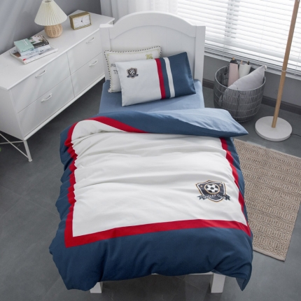 91家纺网 家纺一手货源 找家纺 (总）A类学院风全棉数码印花幼儿园被子三件套午睡棉被褥六件套