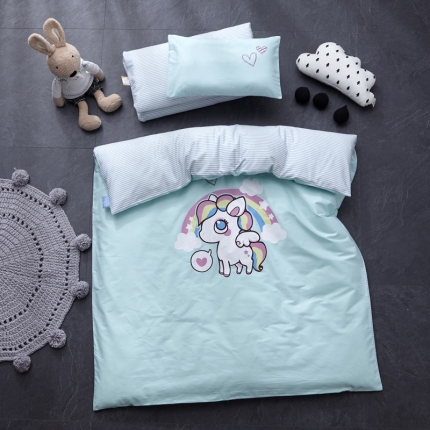 91家纺网 家纺一手货源 找家纺 （总）全棉台板印花儿童套件幼儿园被子三件套婴童午睡三/六件套