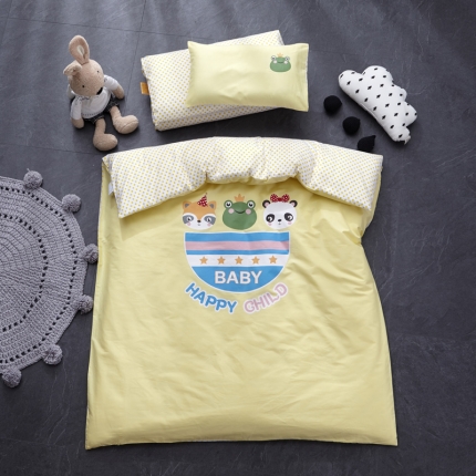 91家纺网 家纺一手货源 找家纺 （总）全棉台板印花儿童套件幼儿园被子三件套婴童午睡三/六件套