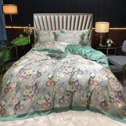 91家纺网 家纺一手货源 找家纺 （总）娇逸 2021新款60支数码印花进口兰精天丝夏被四件套