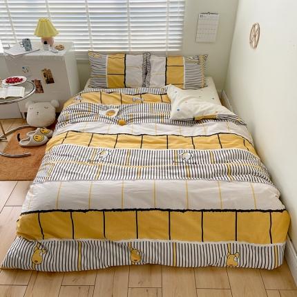 91家纺网 家纺一手货源 找家纺 希文 2021新款全棉卡通小资系列四件套 犄角