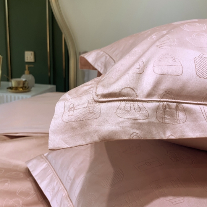 91家纺网 家纺一手货源 找家纺 优然居 2021新款100支提花系列四件套实拍 简妮