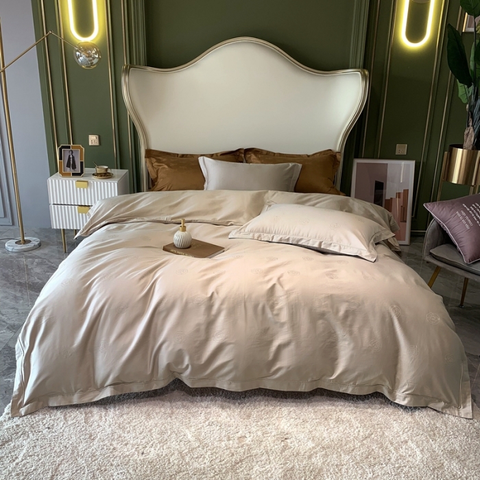 91家纺网 家纺一手货源 找家纺 优然居 2021新款100支提花系列四件套实拍 卡布里埃