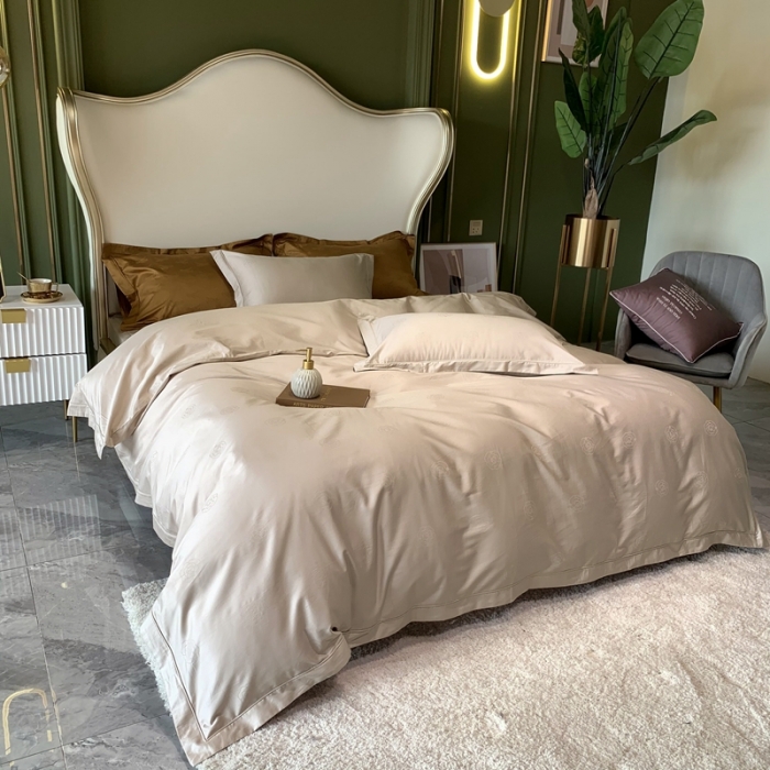 91家纺网 家纺一手货源 找家纺 优然居 2021新款100支提花系列四件套实拍 卡布里埃