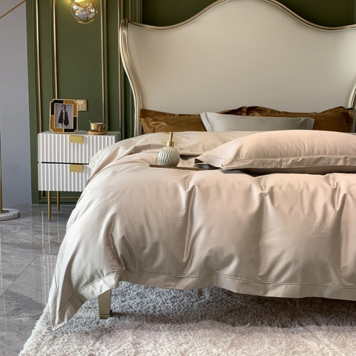 91家纺网 家纺一手货源 找家纺 优然居 2021新款100支提花系列四件套实拍 卡布里埃