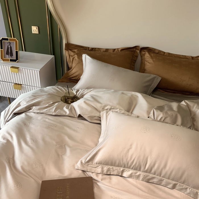 91家纺网 家纺一手货源 找家纺 优然居 2021新款100支提花系列四件套实拍 卡布里埃