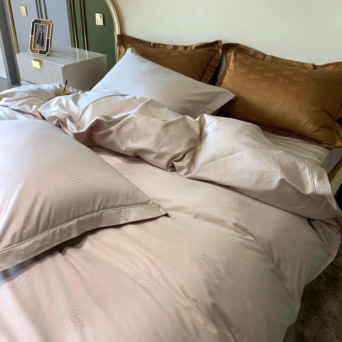 91家纺网 家纺一手货源 找家纺 优然居 2021新款100支提花系列四件套实拍 卡布里埃