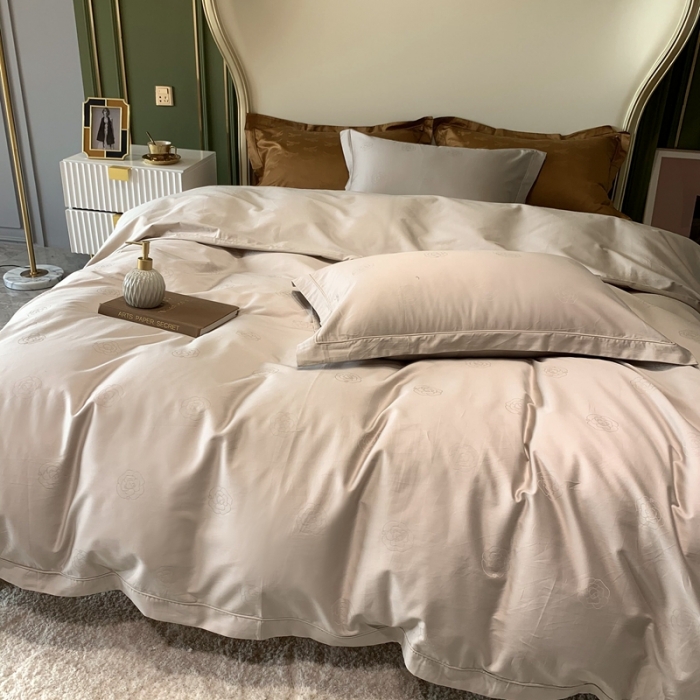 91家纺网 家纺一手货源 找家纺 优然居 2021新款100支提花系列四件套实拍 卡布里埃