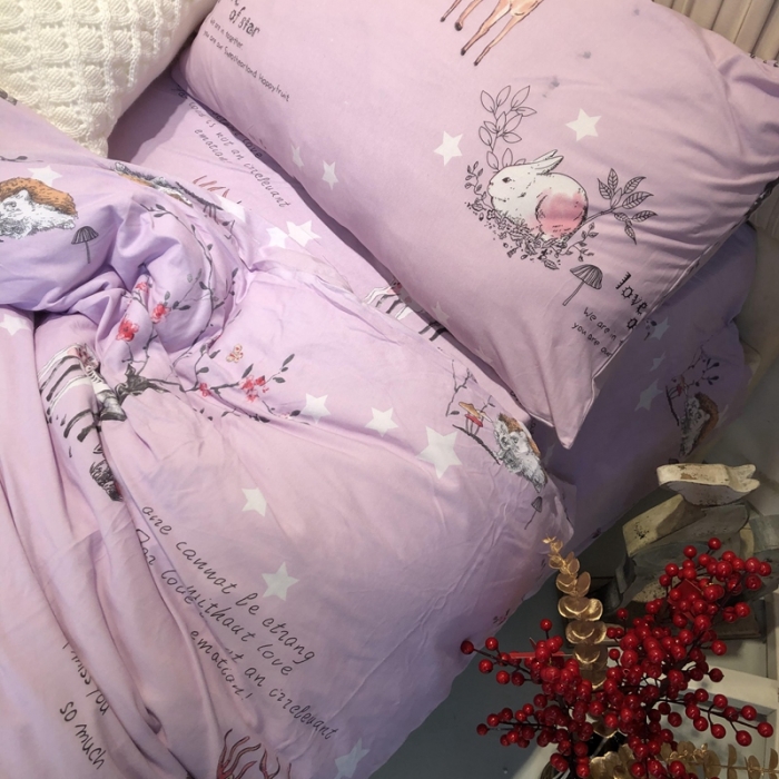 91家纺网 家纺一手货源 找家纺 （总）璞素 2021新款针织纯棉活性印花四件套