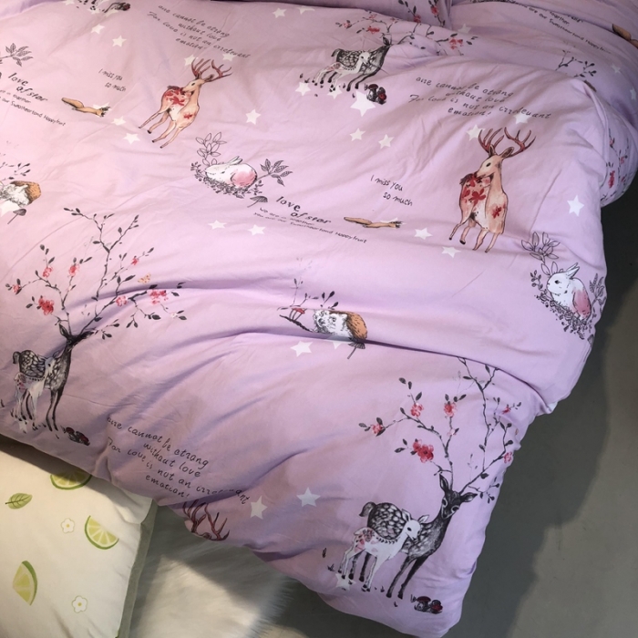 91家纺网 家纺一手货源 找家纺 （总）璞素 2021新款针织纯棉活性印花四件套