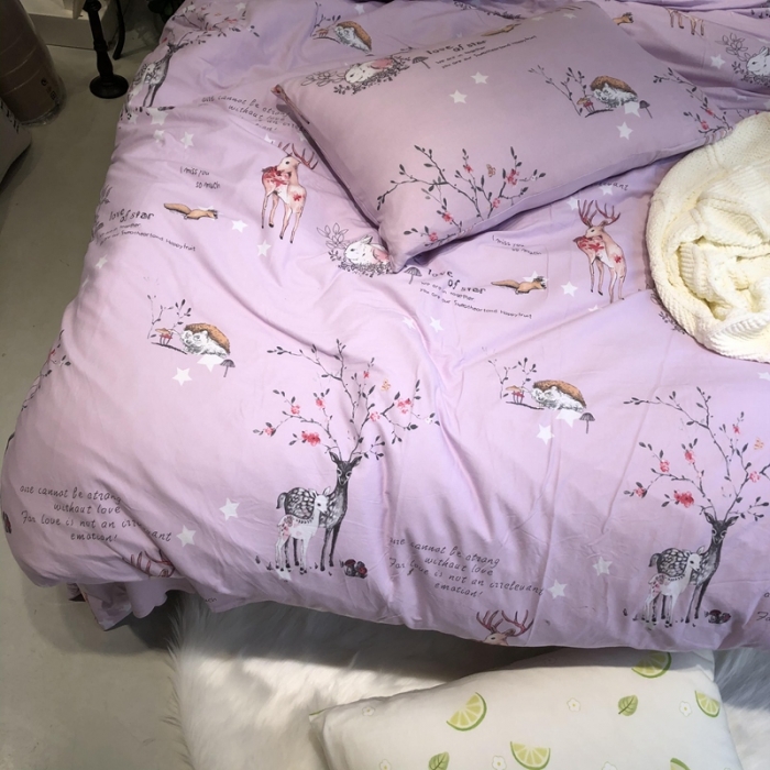 91家纺网 家纺一手货源 找家纺 （总）璞素 2021新款针织纯棉活性印花四件套