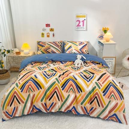 91家纺网 家纺一手货源 找家纺 珺柔家纺 2021新款全棉印花四件套 畅想