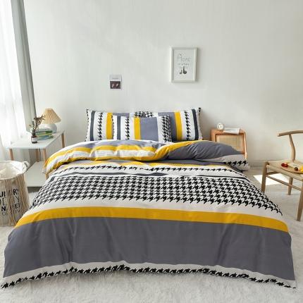 91家纺网 家纺一手货源 找家纺 珺柔家纺 2021新款全棉印花四件套 时尚风