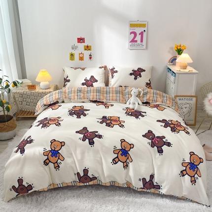 91家纺网 家纺一手货源 找家纺 珺柔家纺 2021新款全棉印花四件套 淘气宝贝