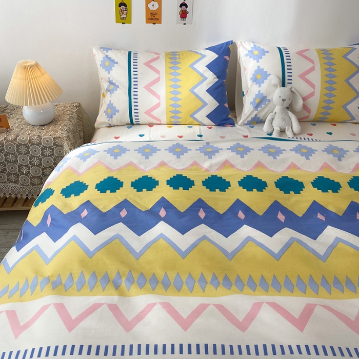 91家纺网 家纺一手货源 找家纺 珺柔家纺 2021新款全棉印花四件套 爱的旋律